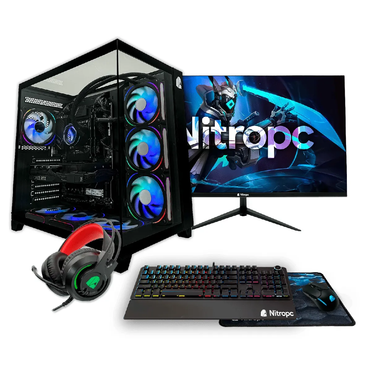 NITROPC PC Gamer complet  Pack Gold v2 Noir