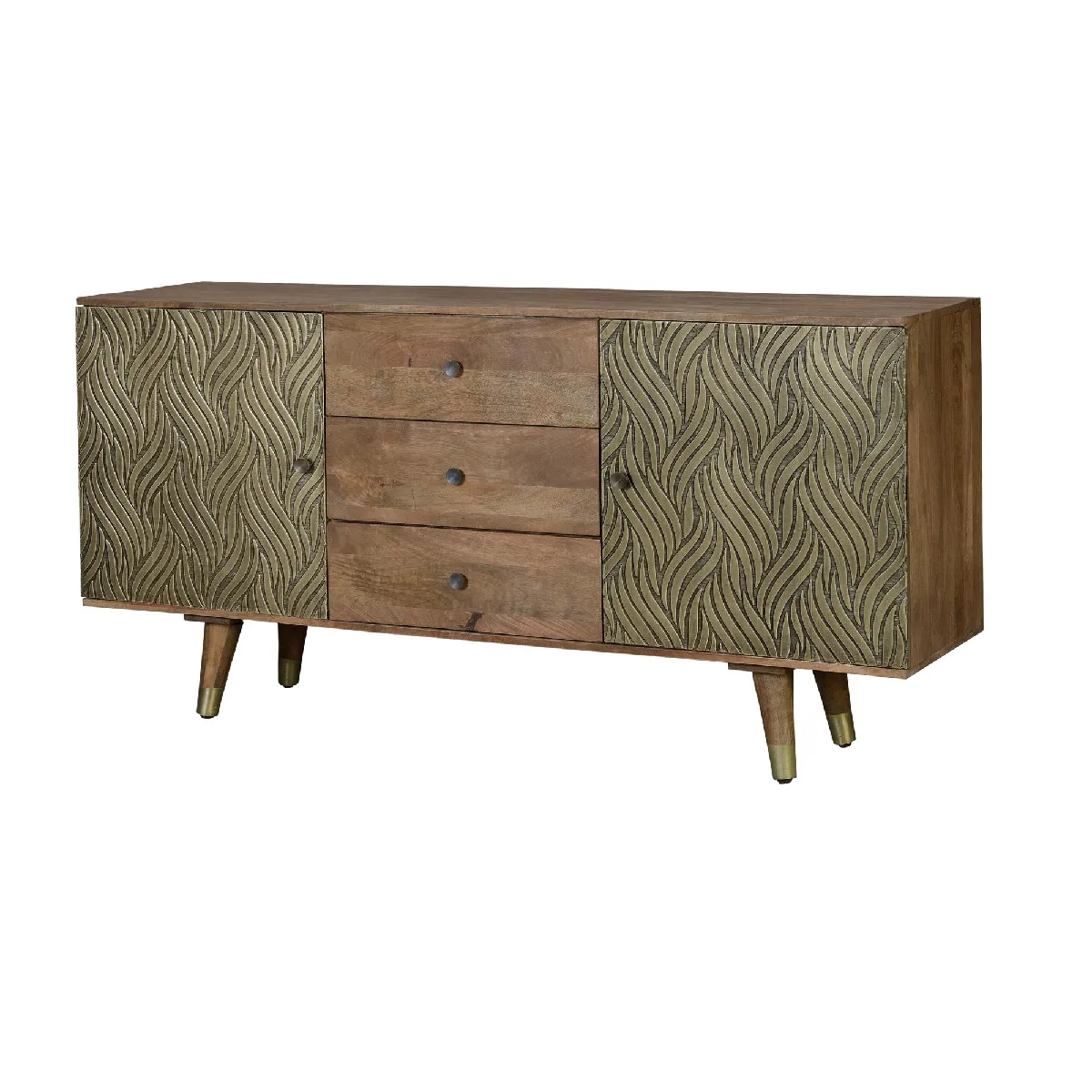 Giner y colomer Buffet manguier et bronze - Marron