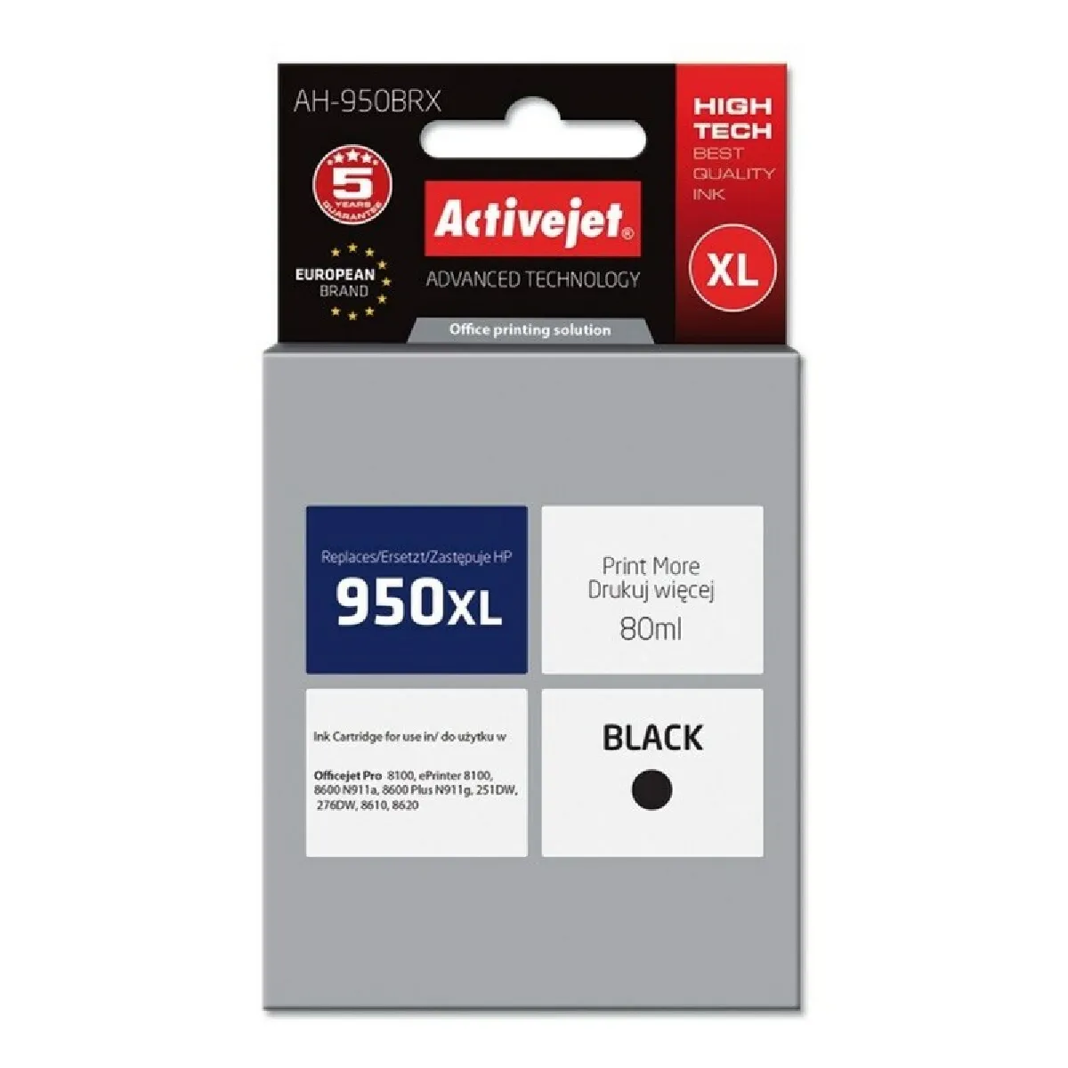 ACTIVEJET  Cartouche encre compatible HP - Noir