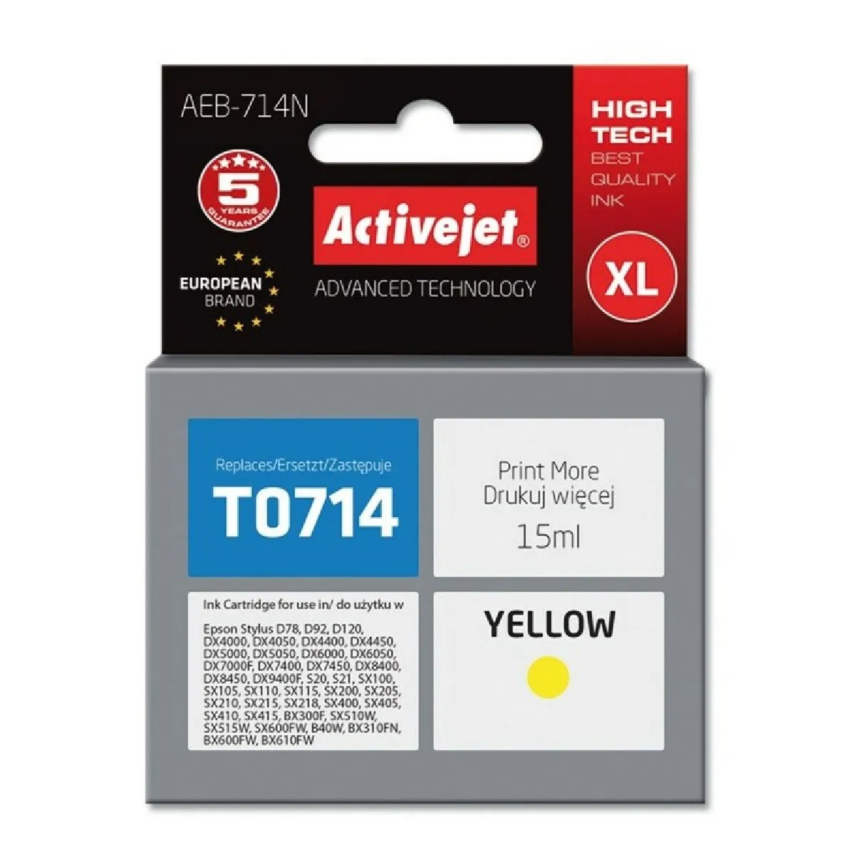 Activejet Cartouche d'encre compatible - Jaune