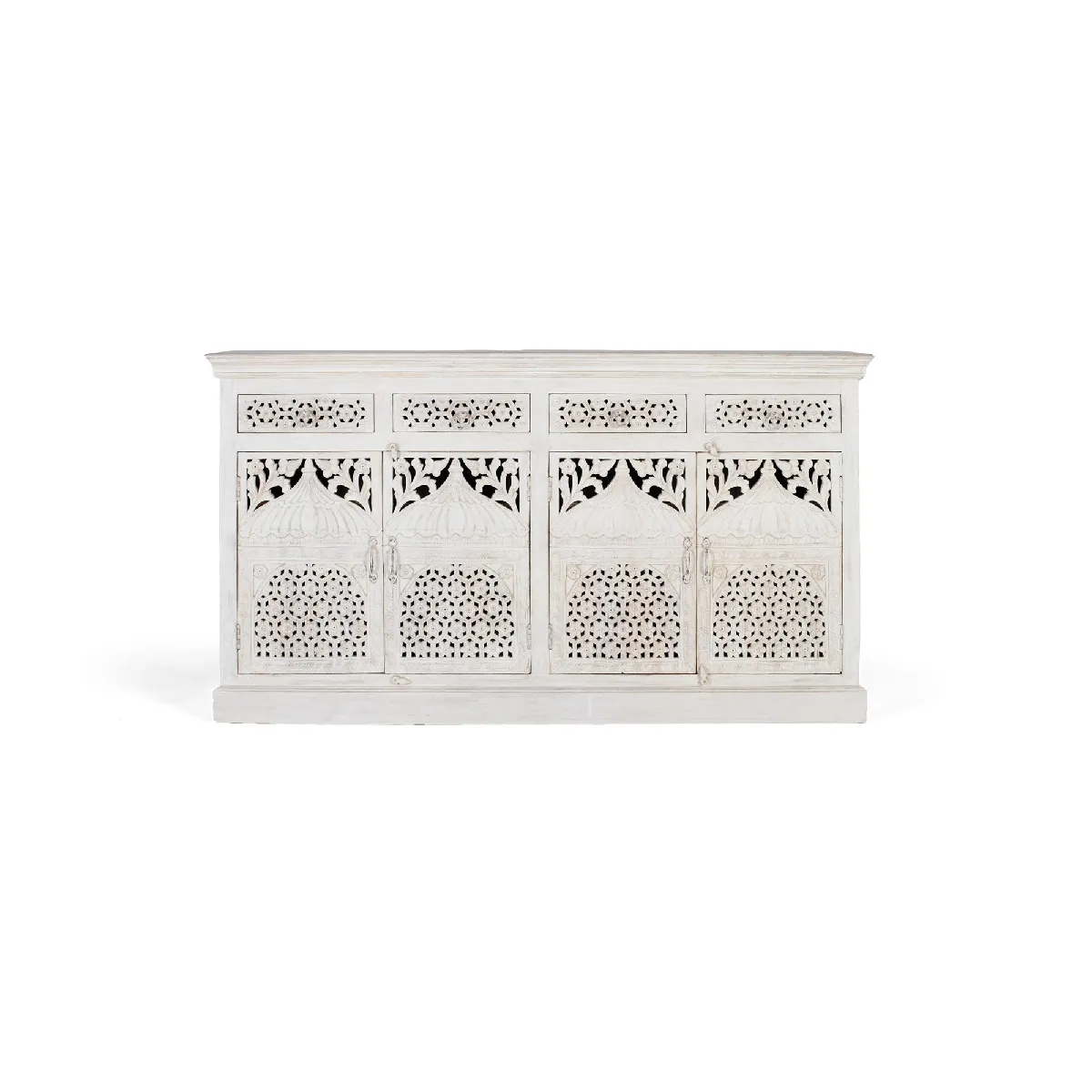 Giner y colomer Buffet vaisselier en manguier - Blanc Giner y colomer Buffet vaisselier en manguier - Blanc