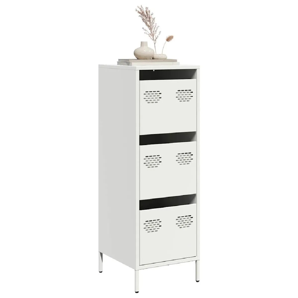 VIDAXL - Buffet Haut - 39x35x103,5 cm - Blanc - Image 3