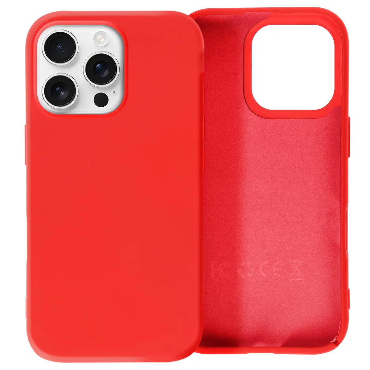 Avizar - Coque pour iPhone 16 Pro Max - Soft-touch - Rouge - Image 2