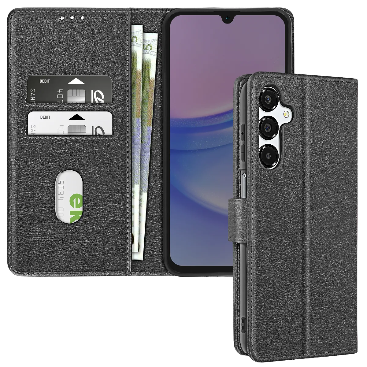 Avizar Noir Étui Pour Samsung Galaxy A16 Clapet Portefeuille Et Support Vidéo