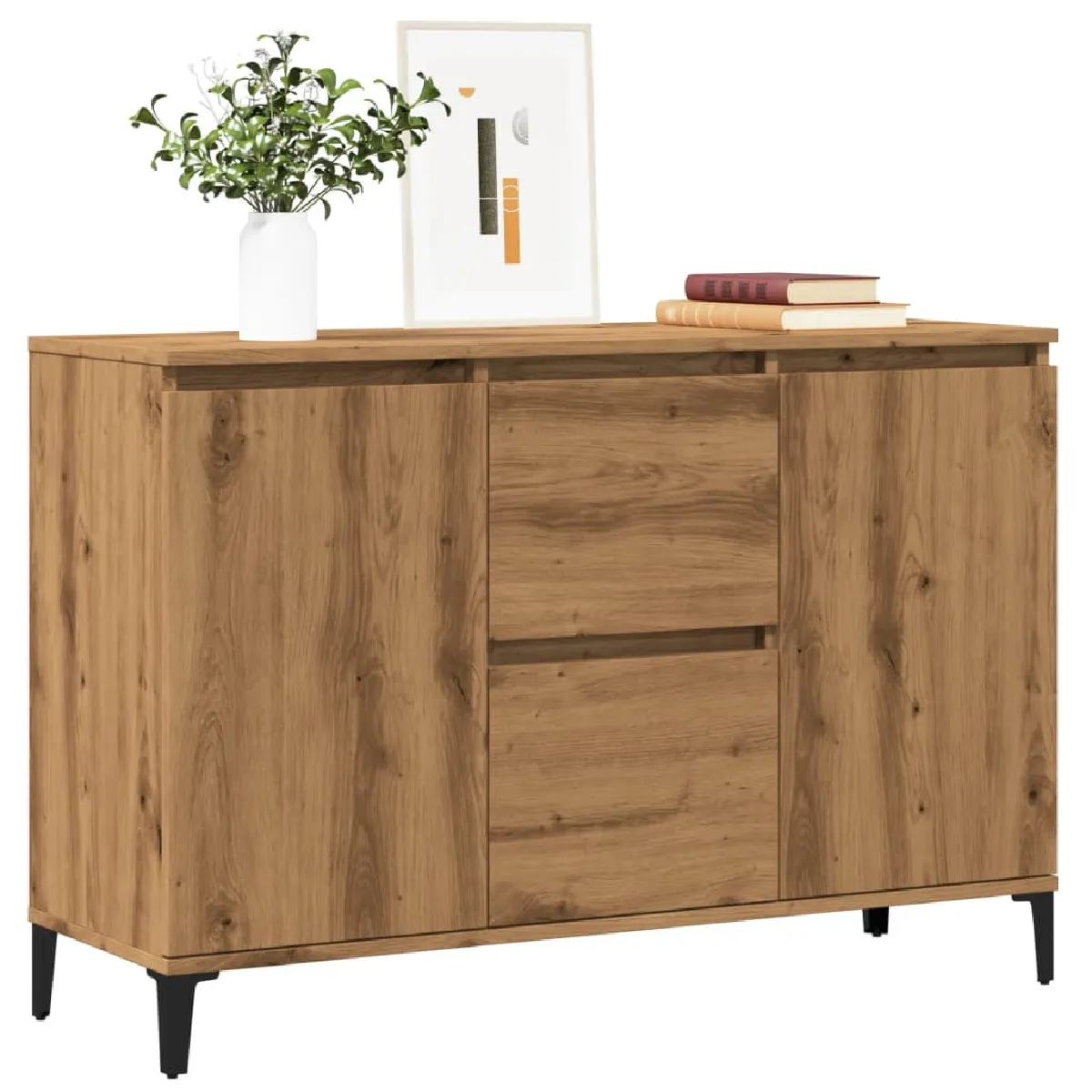 vidaXL Buffet - Chêne artisanal 102x35x70 cm