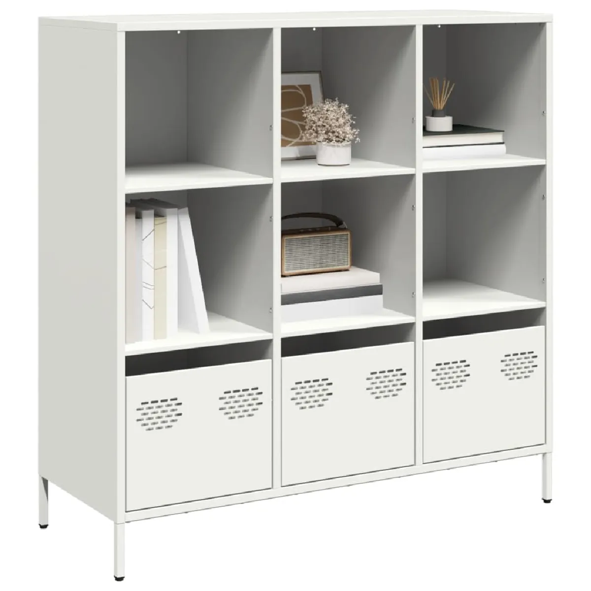 VIDAXL - Buffet haut - Moderne - Blanc - 101,5x39x103,5 cm - Image 2
