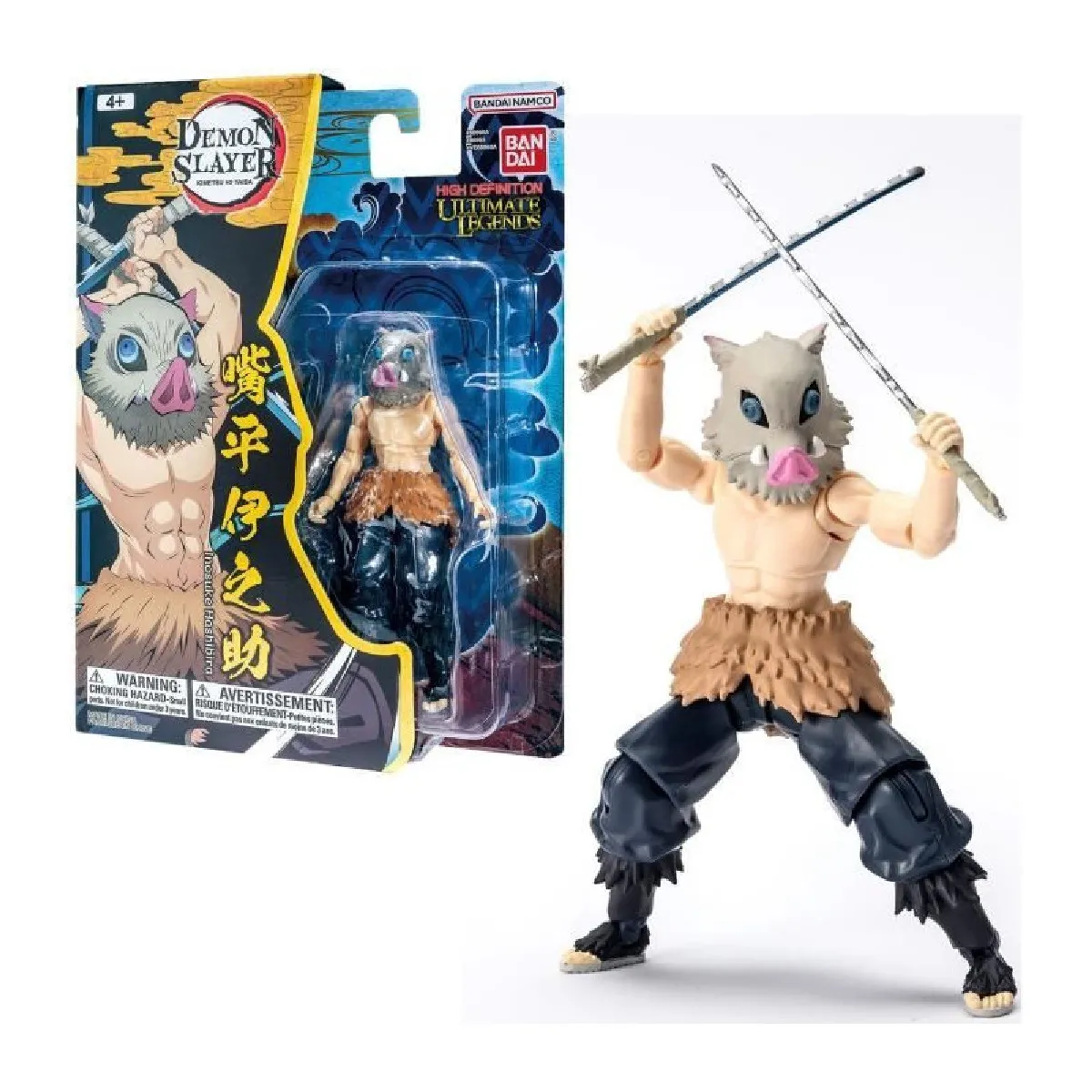 Bandai Ultimate Legends HD Figurine d'action Demon Slayer 12 cm Inosuke Hashibira Licence Officielle Demon Slayer Figurine articulée Inosuke Jouet Enfant et + VE88963 - vue 3