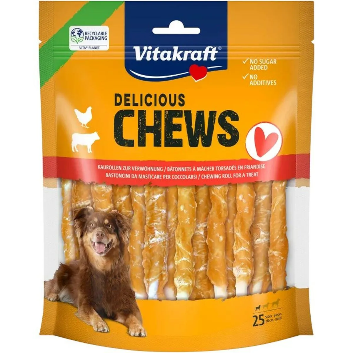 Comparer les prix de Snack pour chiens Vitakraft Chews Deli Poulet 300 g