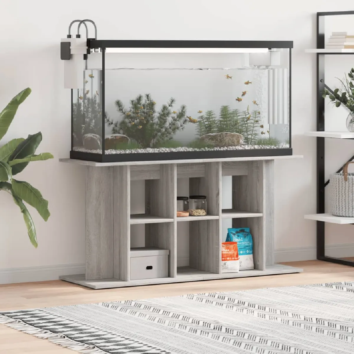 Vidaxl Support aquarium bois d'ingénierie sonoma - vue 3
