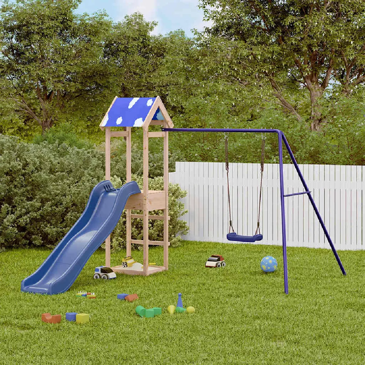 vidaXL Aire de jeux extérieure bois de pin massif