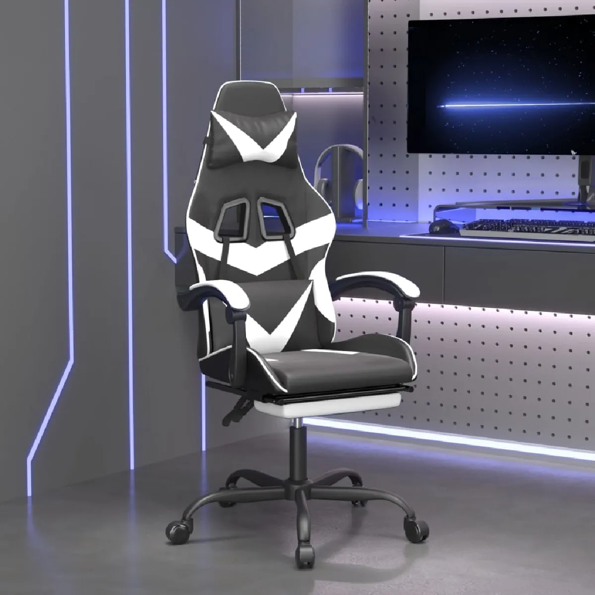 vidaXL Chaise avec repose pied - vue 2