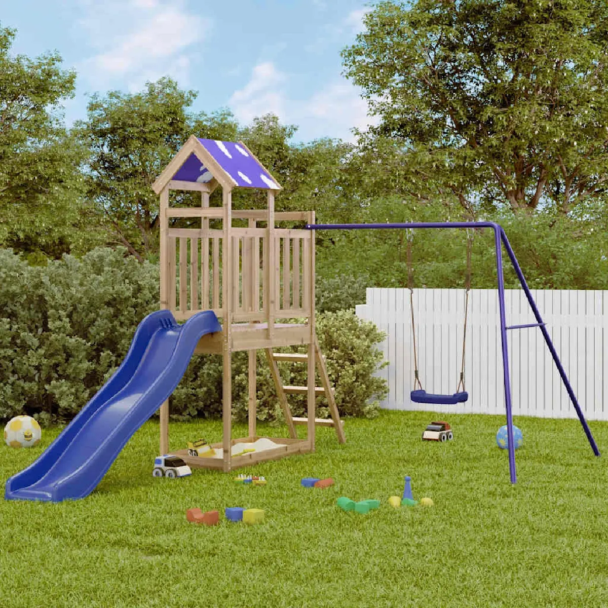 VIDAXL Aire de jeux bois de pin imprégné