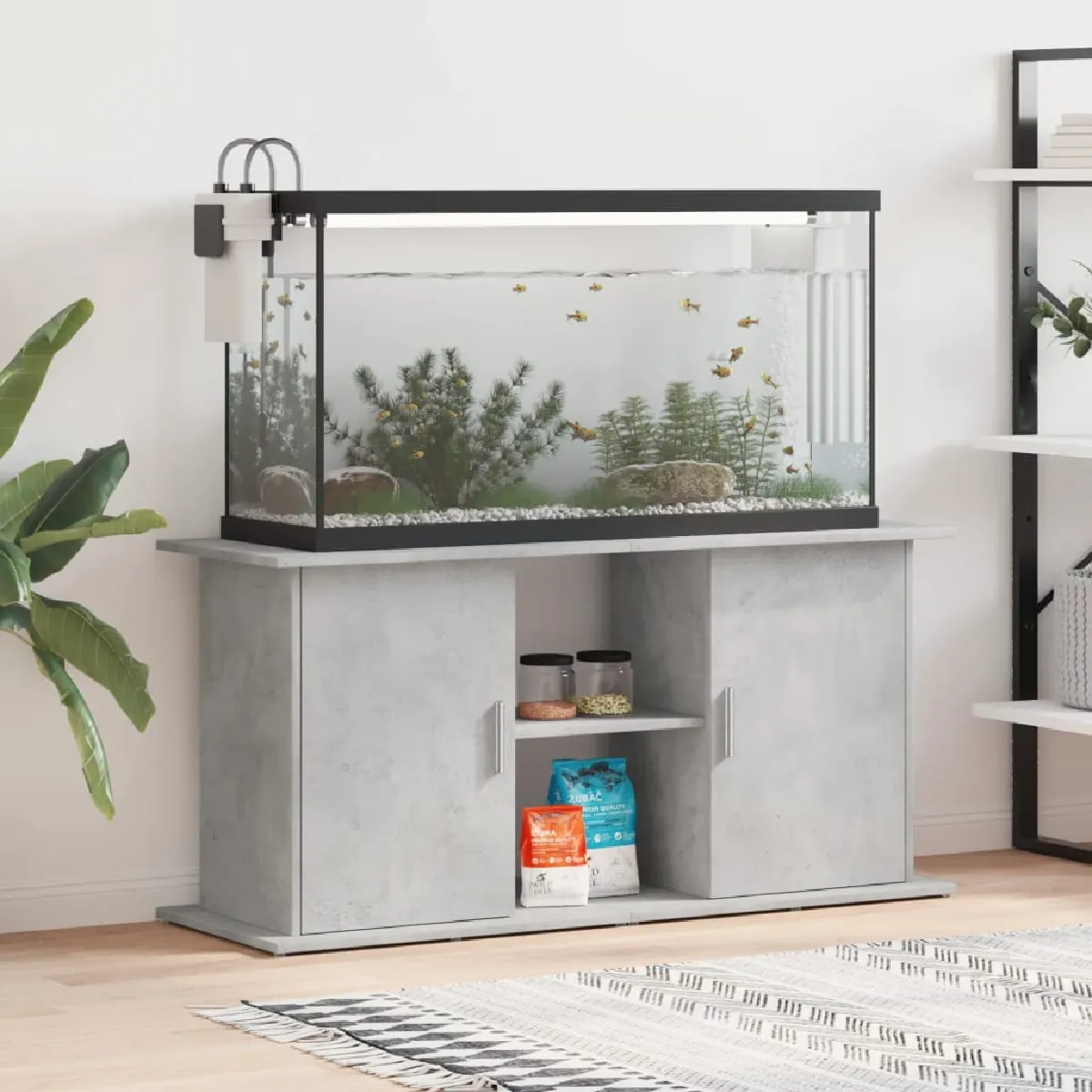 Support d'aquarium vidaXL 121x41x58 cm béton - vue 2