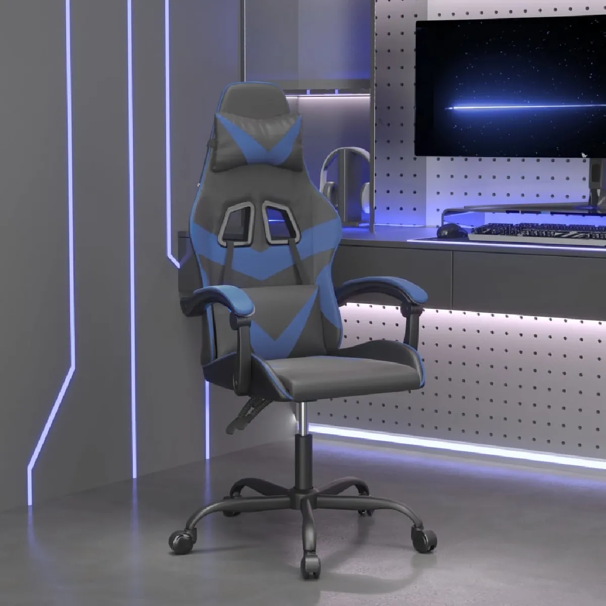 Vidaxl Noir/Bleu Chaise De Jeu