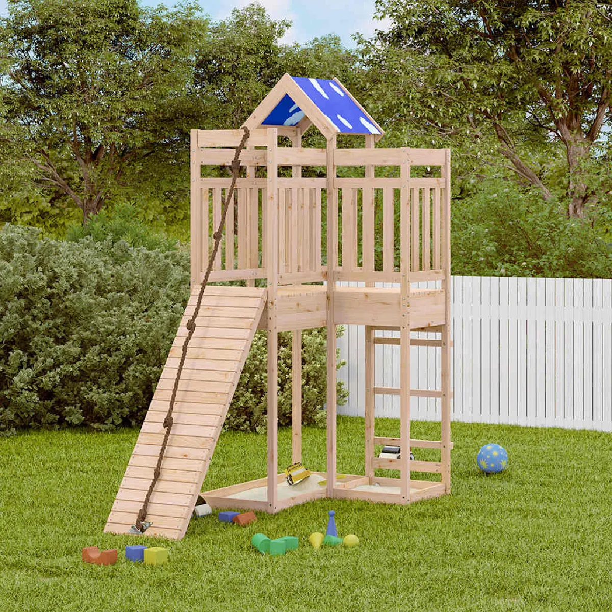 Vidaxl Aire de jeux d'extérieur bois de pin massif
