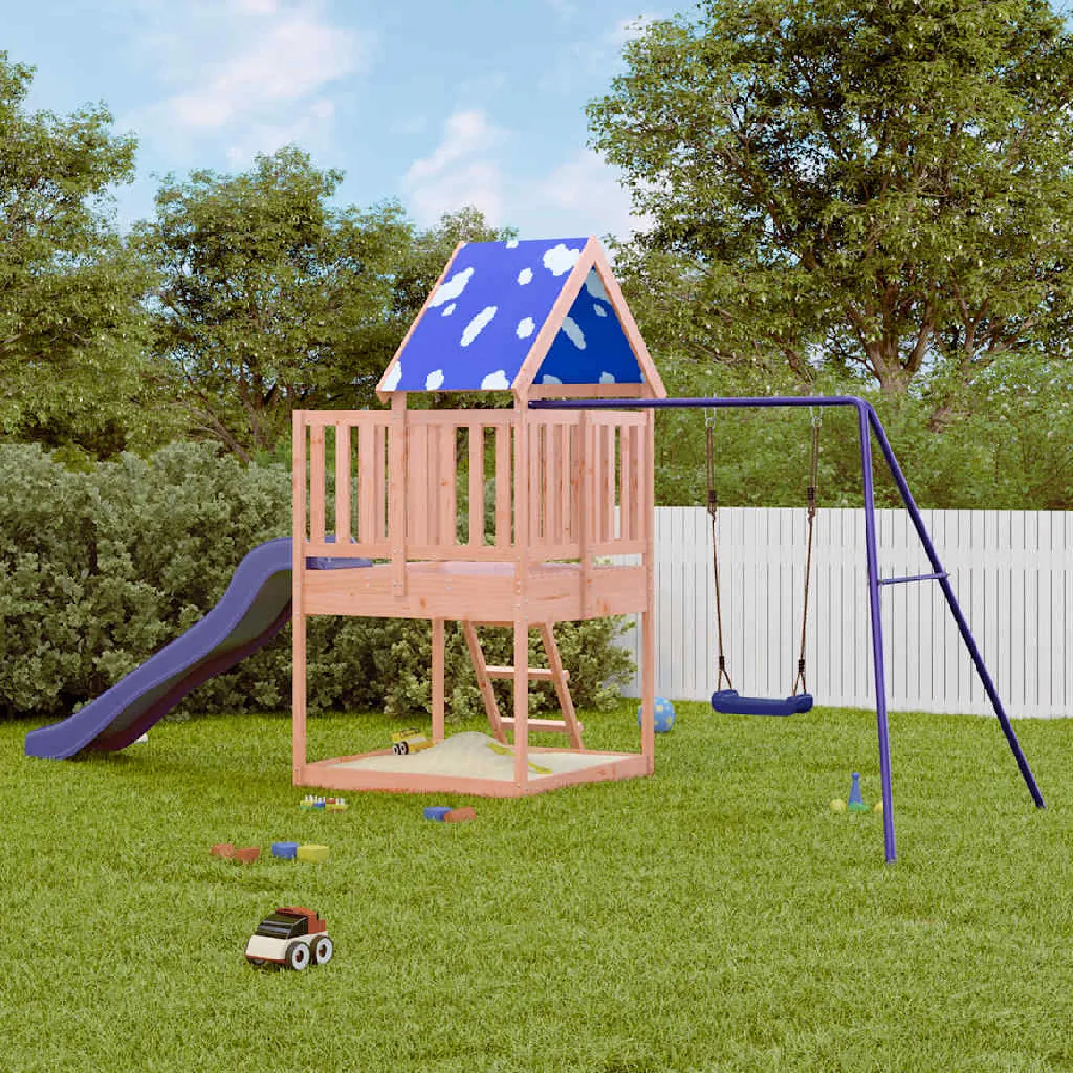 vidaXL Aire de jeux d'extérieur bois de douglas - vue 2