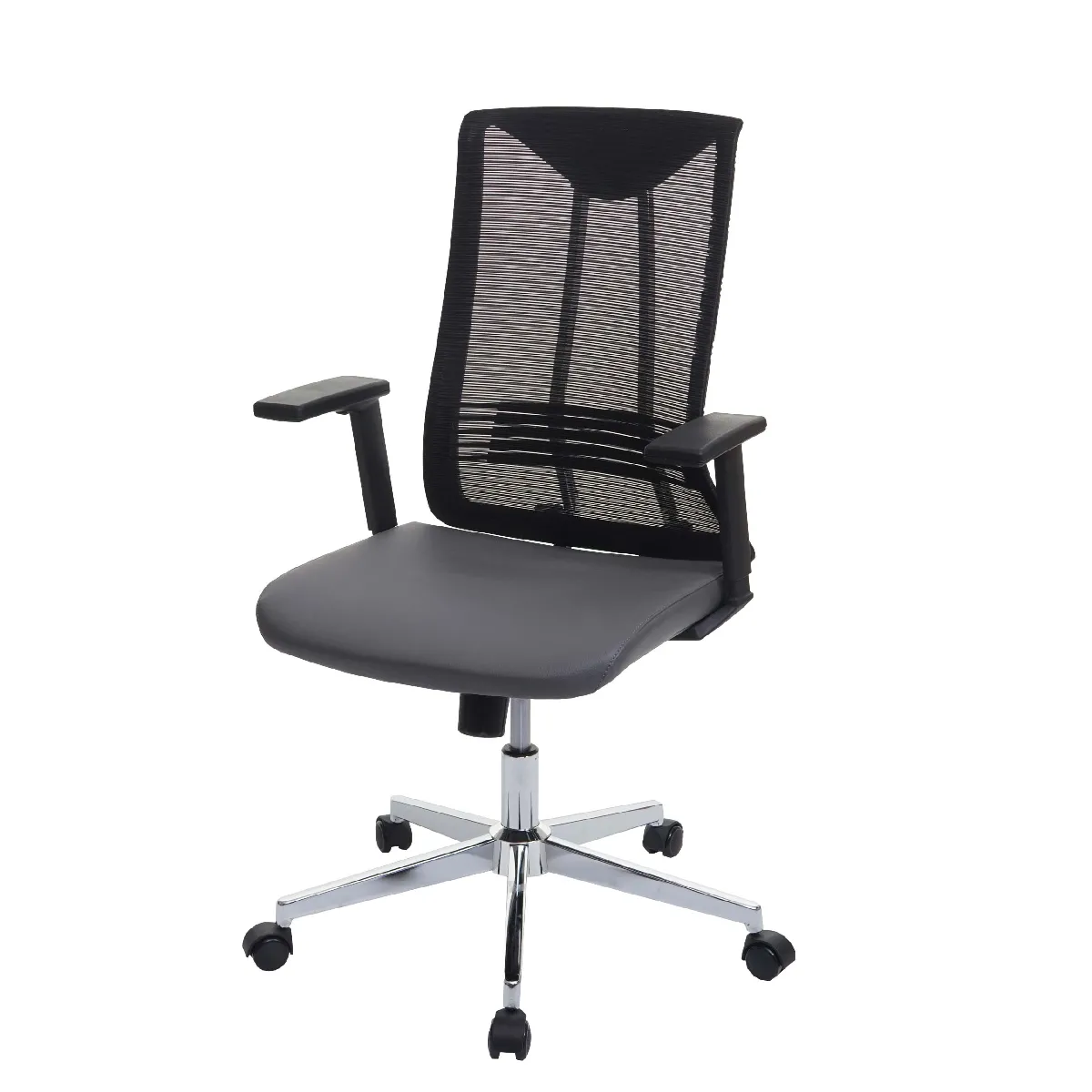 Decoshop26 Fauteuil de bureau ergonomique - Gris