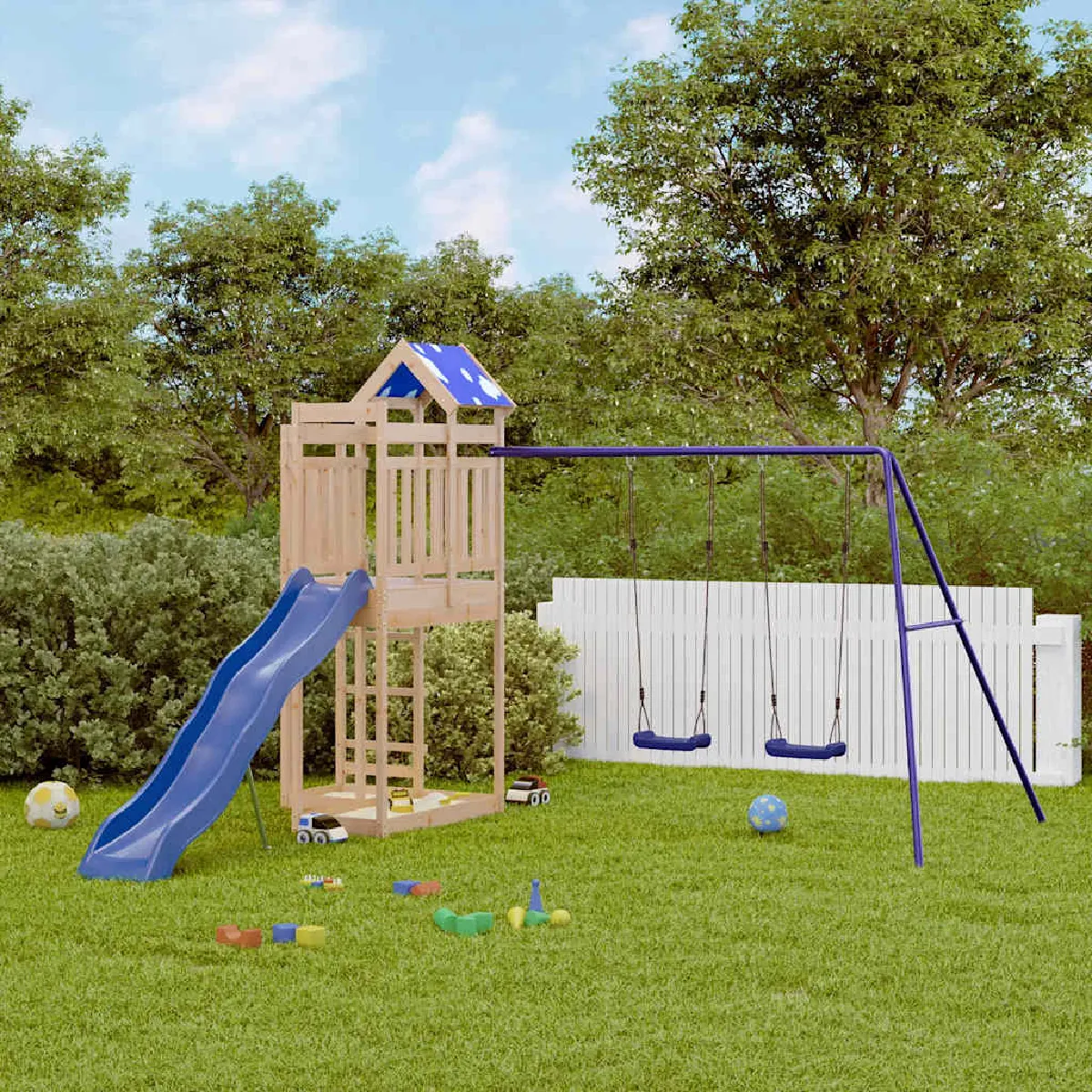 vidaXL Aire de Jeux Bois de Pin - vue 4