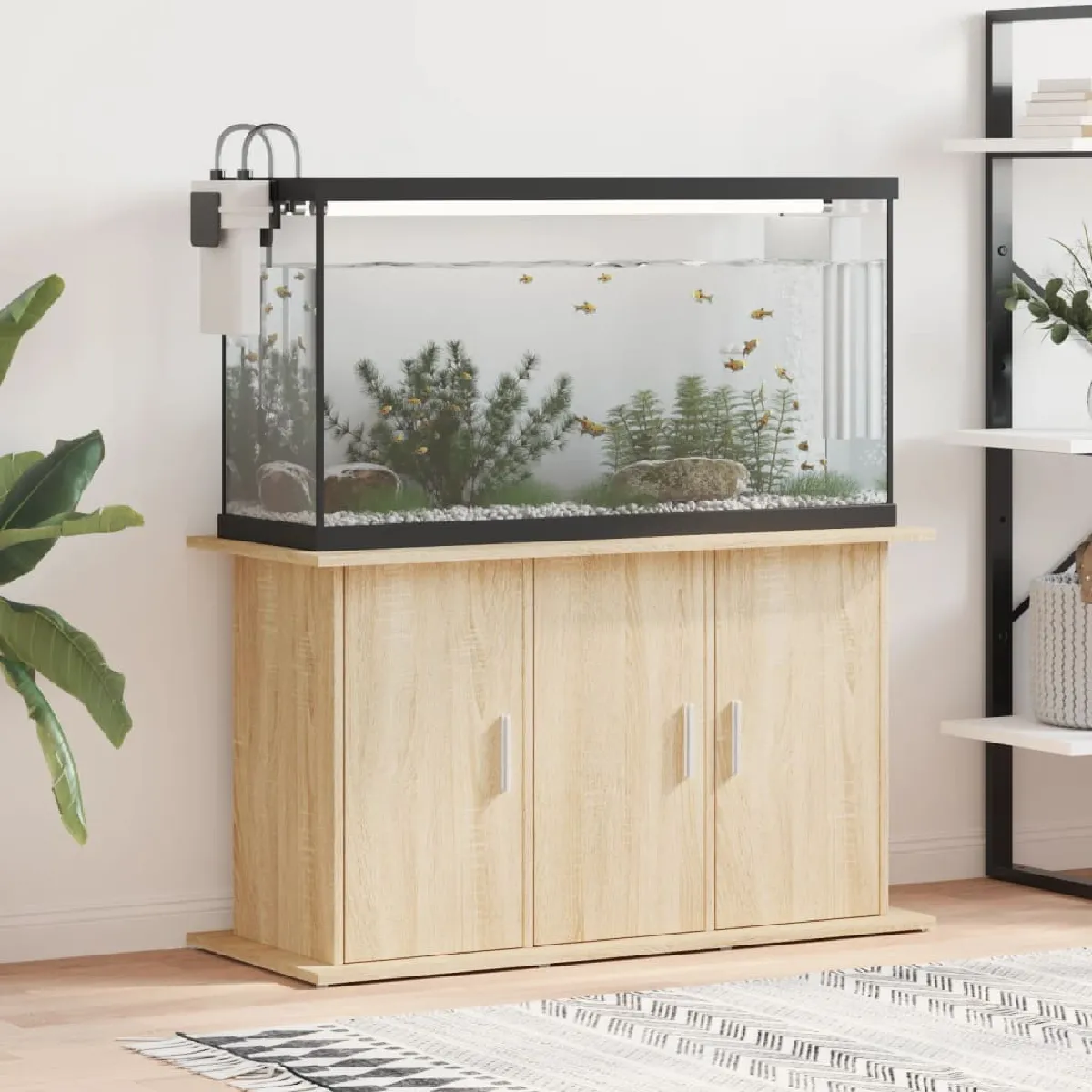 vidaXL Support aquarium bois d'ingénierie chêne sonoma