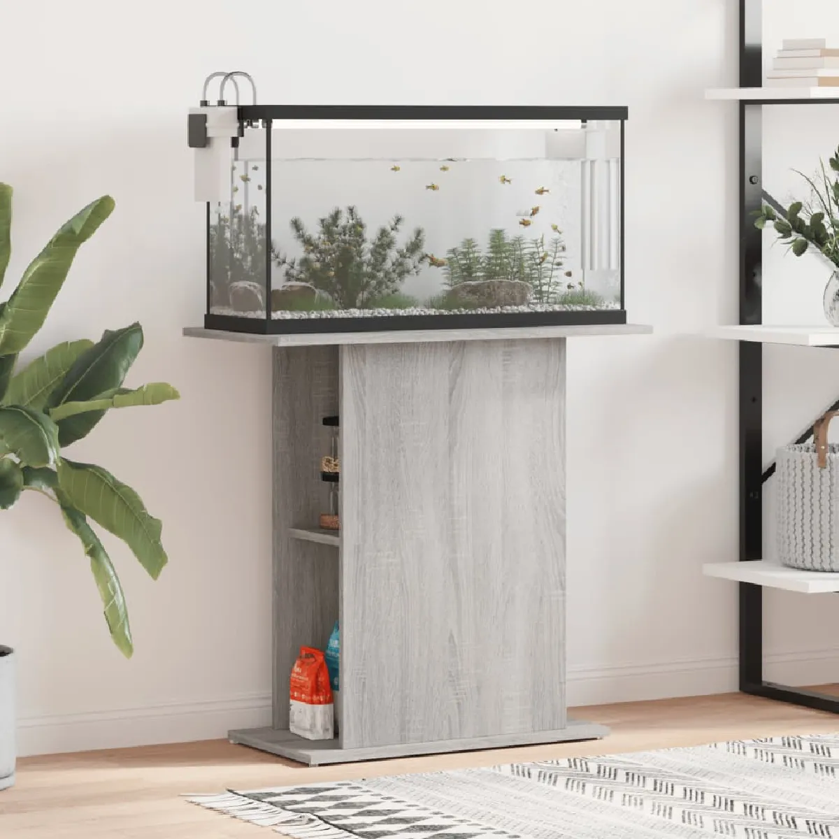 vidaXL Support aquarium bois d'ingénierie sonoma - vue 6