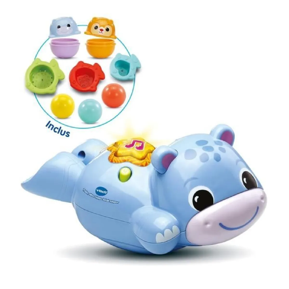 Jeu D'éveil Théo Mon Hippo Bébé Nageur Vtech La Boite - vue 1