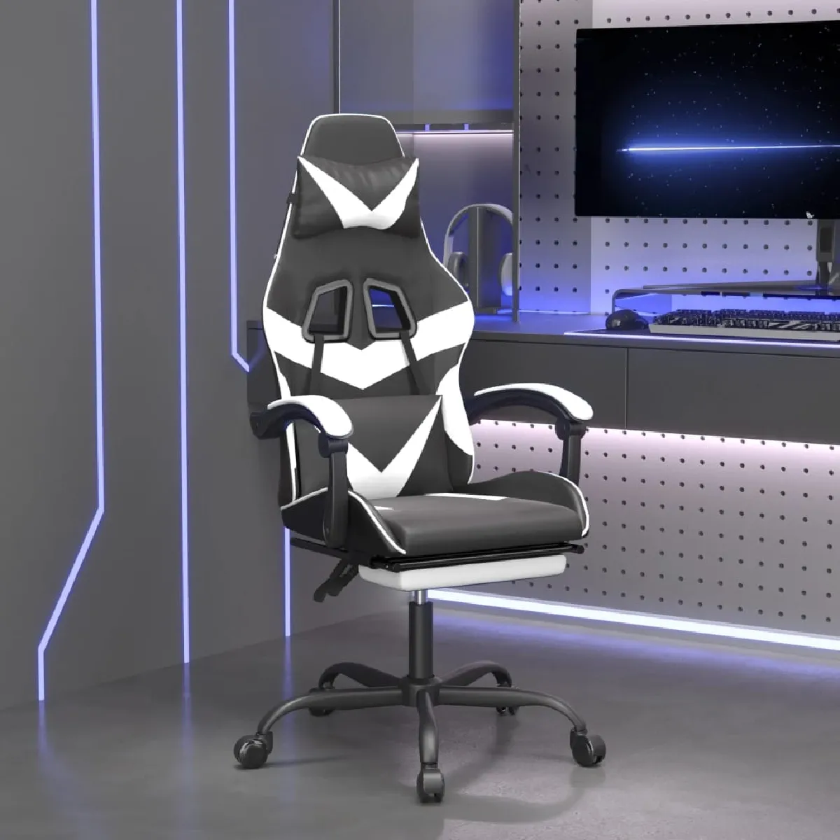 vidaXL Chaise de jeu avec repose pied et - vue 4