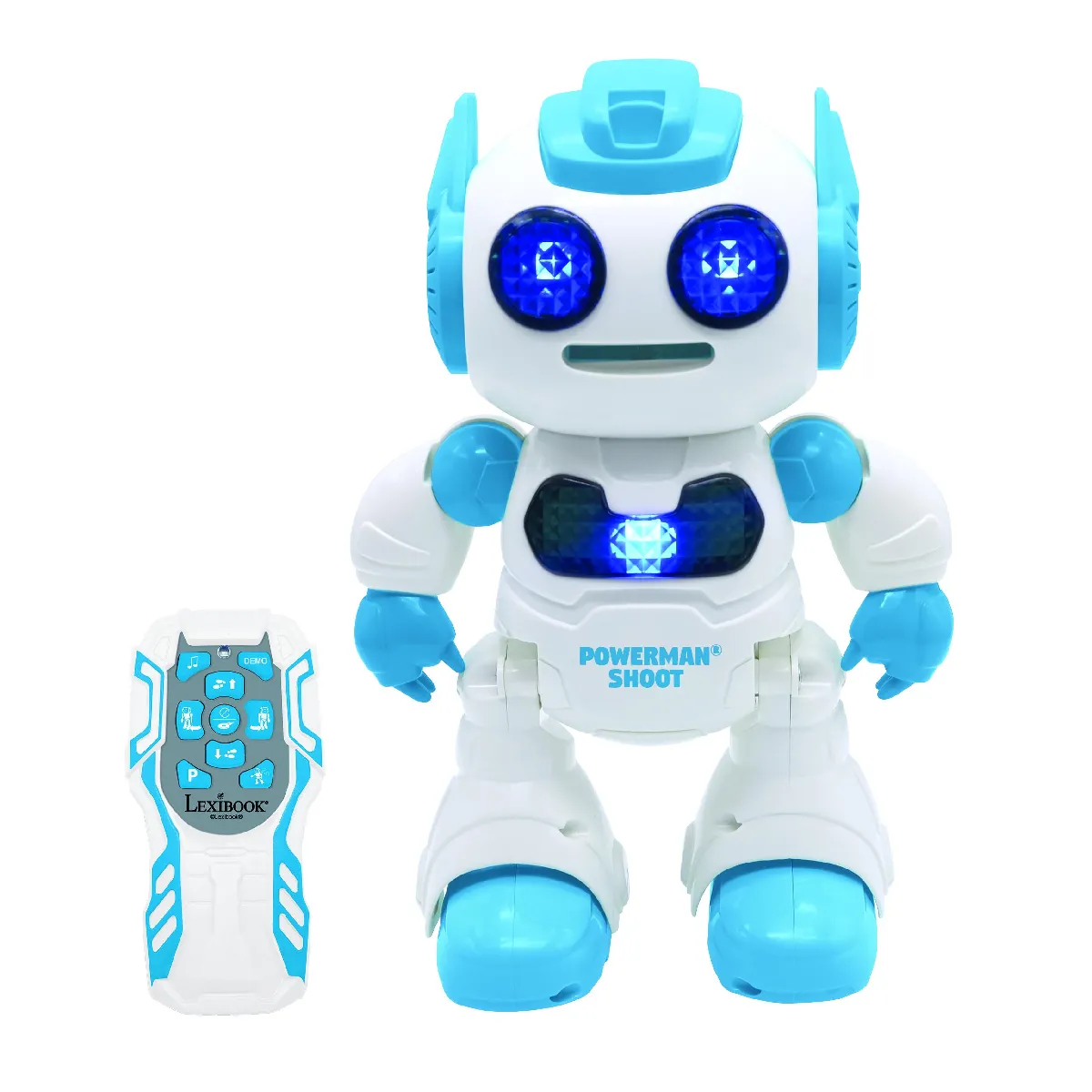 Lexibook Powerman® Shoot Robot Programmable avec Dance Musique démo – Télécommande et disques à lancer inclus en mousse inclus - vue 3
