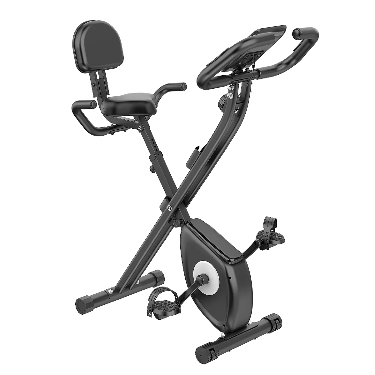 Vélo D'appartement Pliable VANNECT - 16 Niveaux Résistance Magnétique, écran LCD, Mesure Pouls - Capacité 160 Kg