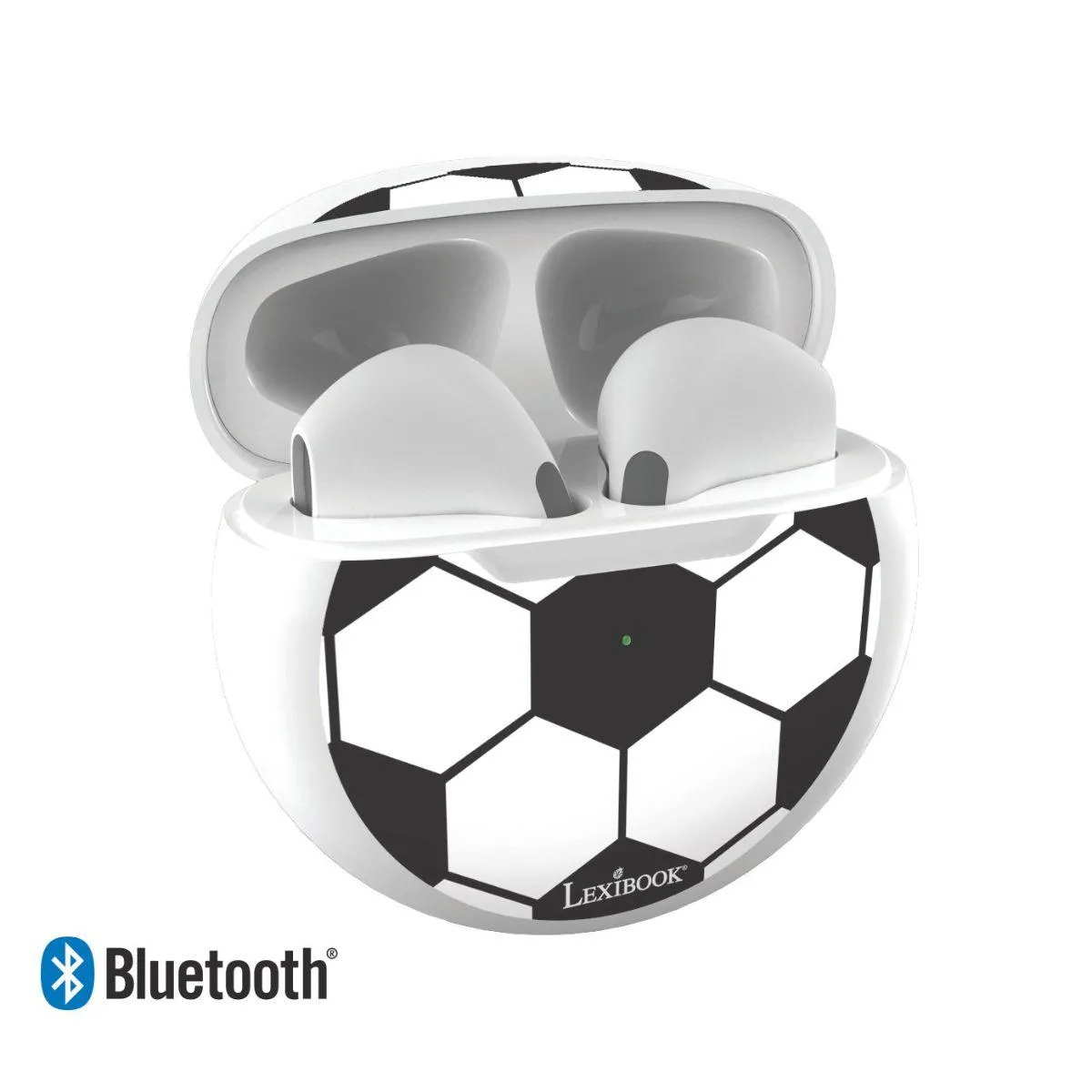 Écouteurs sans fil Bluetooth Football avec étui de chargement et de rangement - vue 2