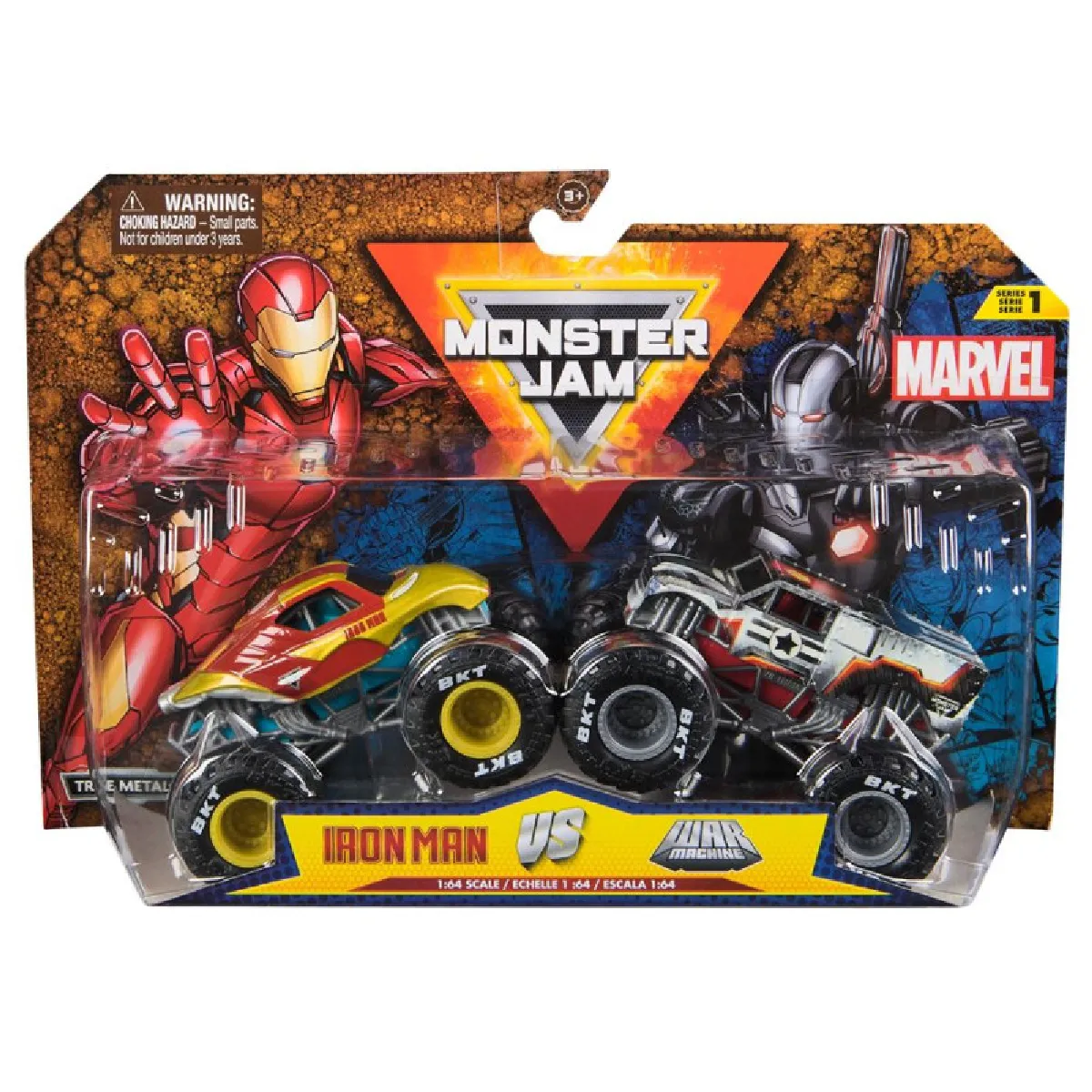 Monster jam pack de 2 véhicules Marvel