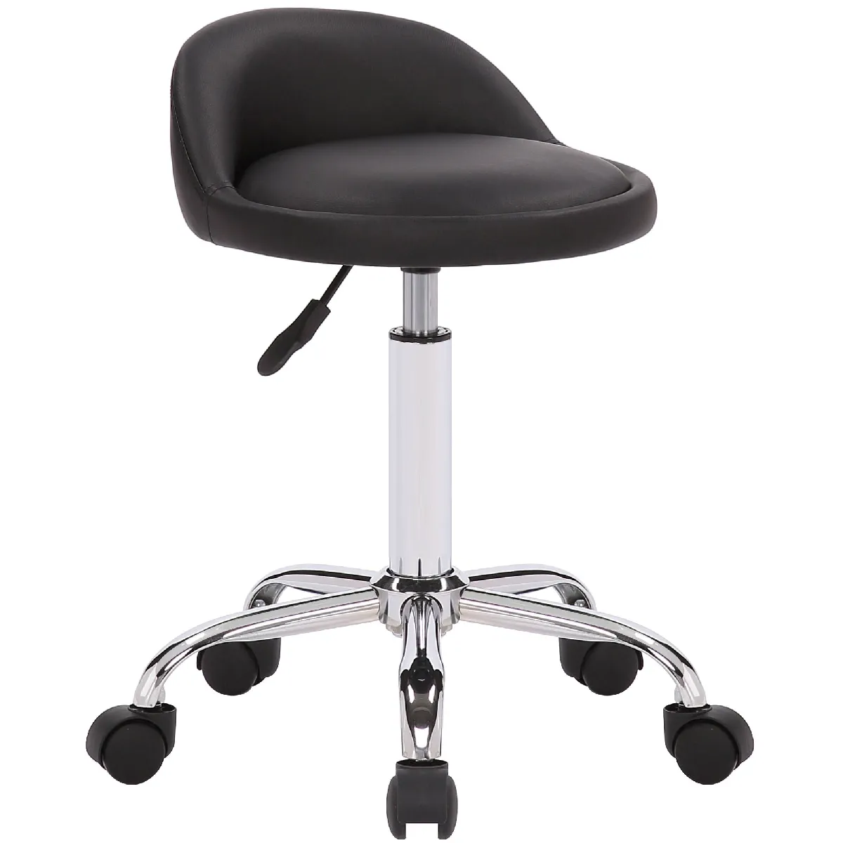 Decoshop26 Tabouret de travail pivotant - Argent