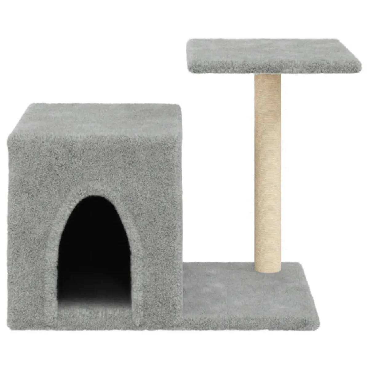 Meilleurs prix pour Arbre à chat meuble tour grimper jouet grattage grattoir escalade plateforme avec griffoirs en sisal clair 50,5 cm gris 02_0022609
