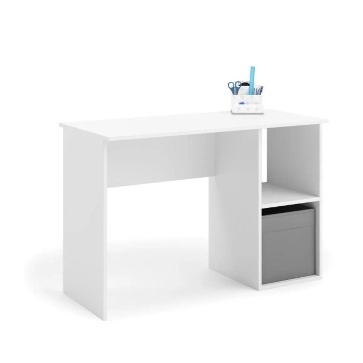 Kobi Bureau enfant avec étagères - Blanc