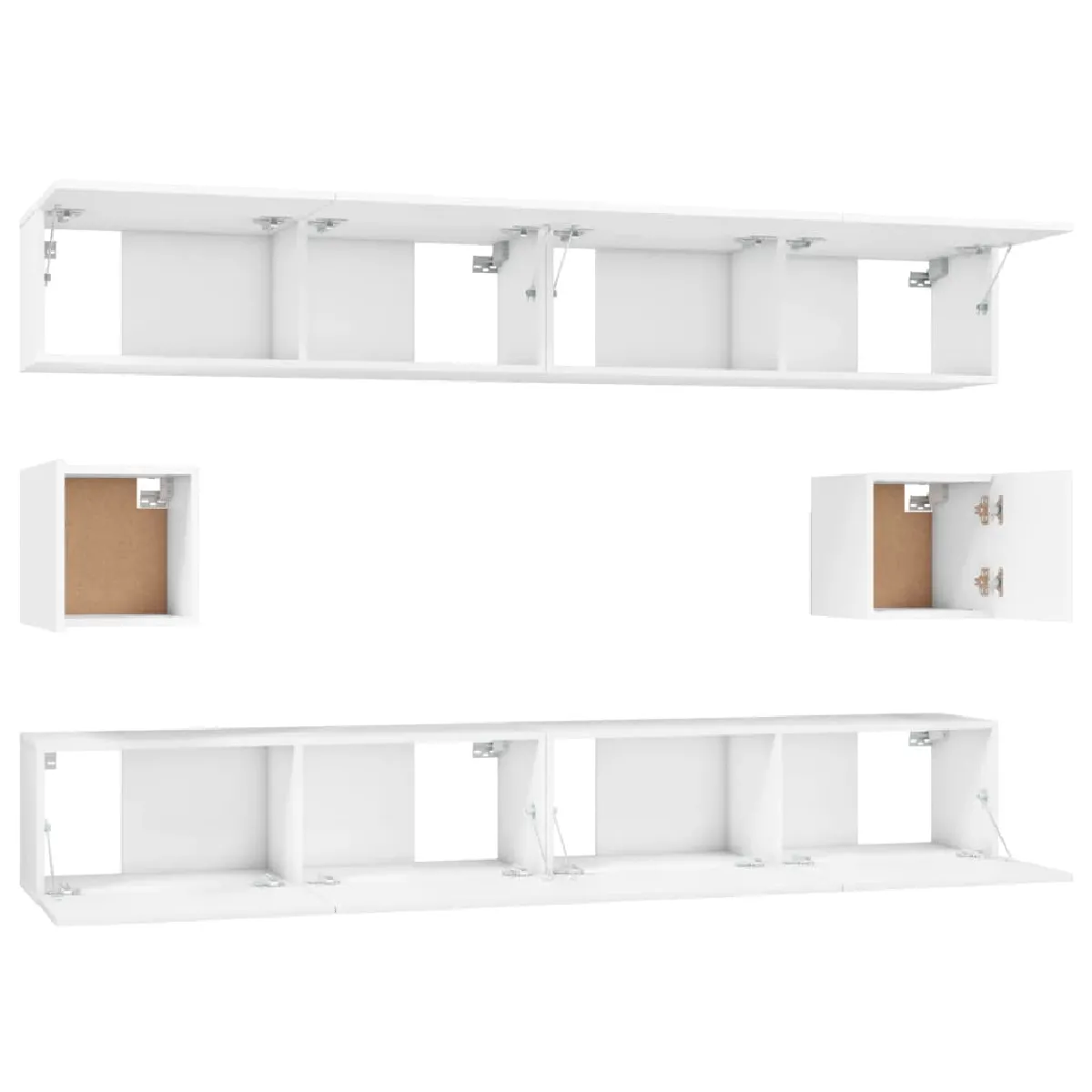Helloshop26 Ensemble meuble TV mural - Blanc