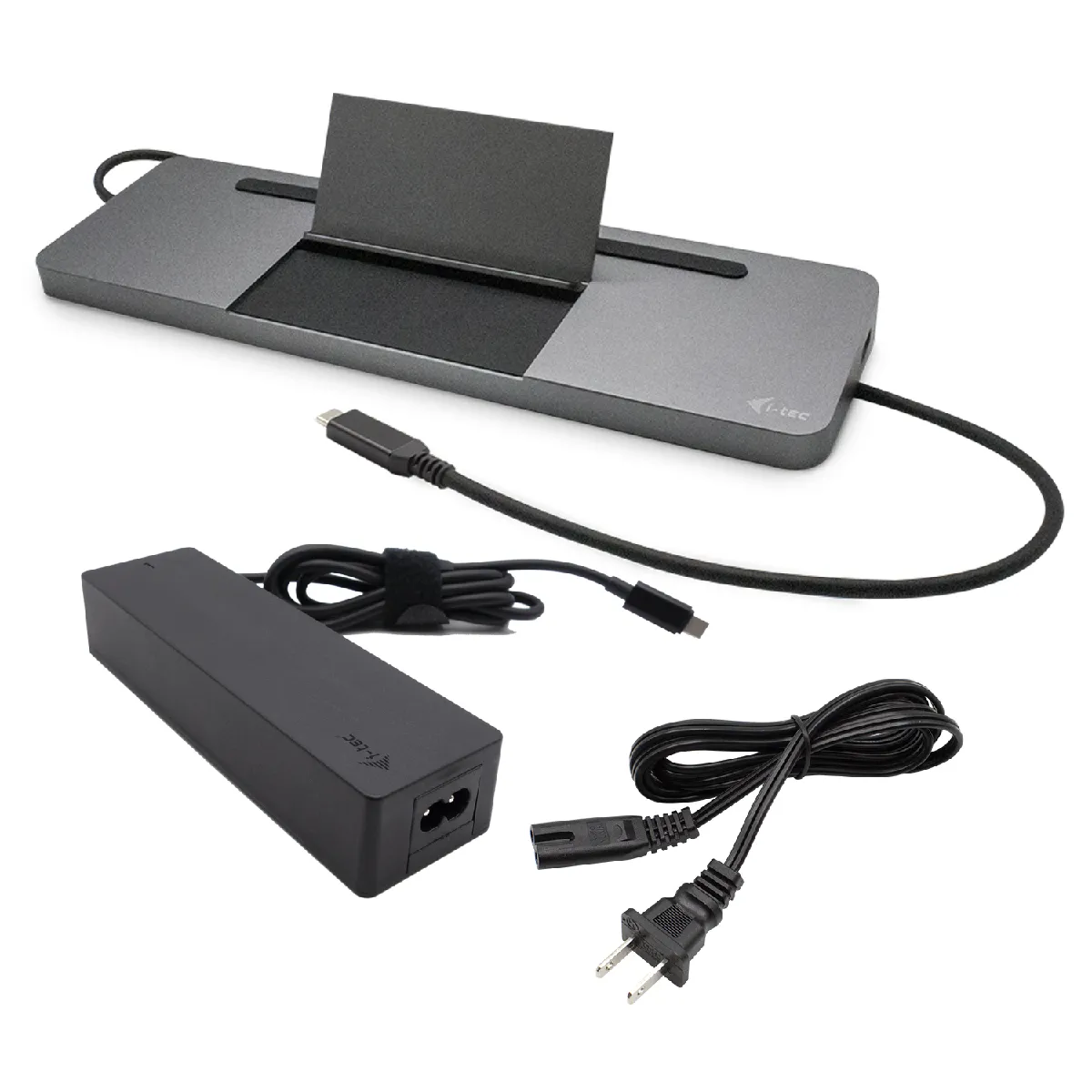 I-Tec Usb-C Metal Ergonomic 4K 3X Display Docking Station + Power Delivery 85 W + Universal Charger 100 W