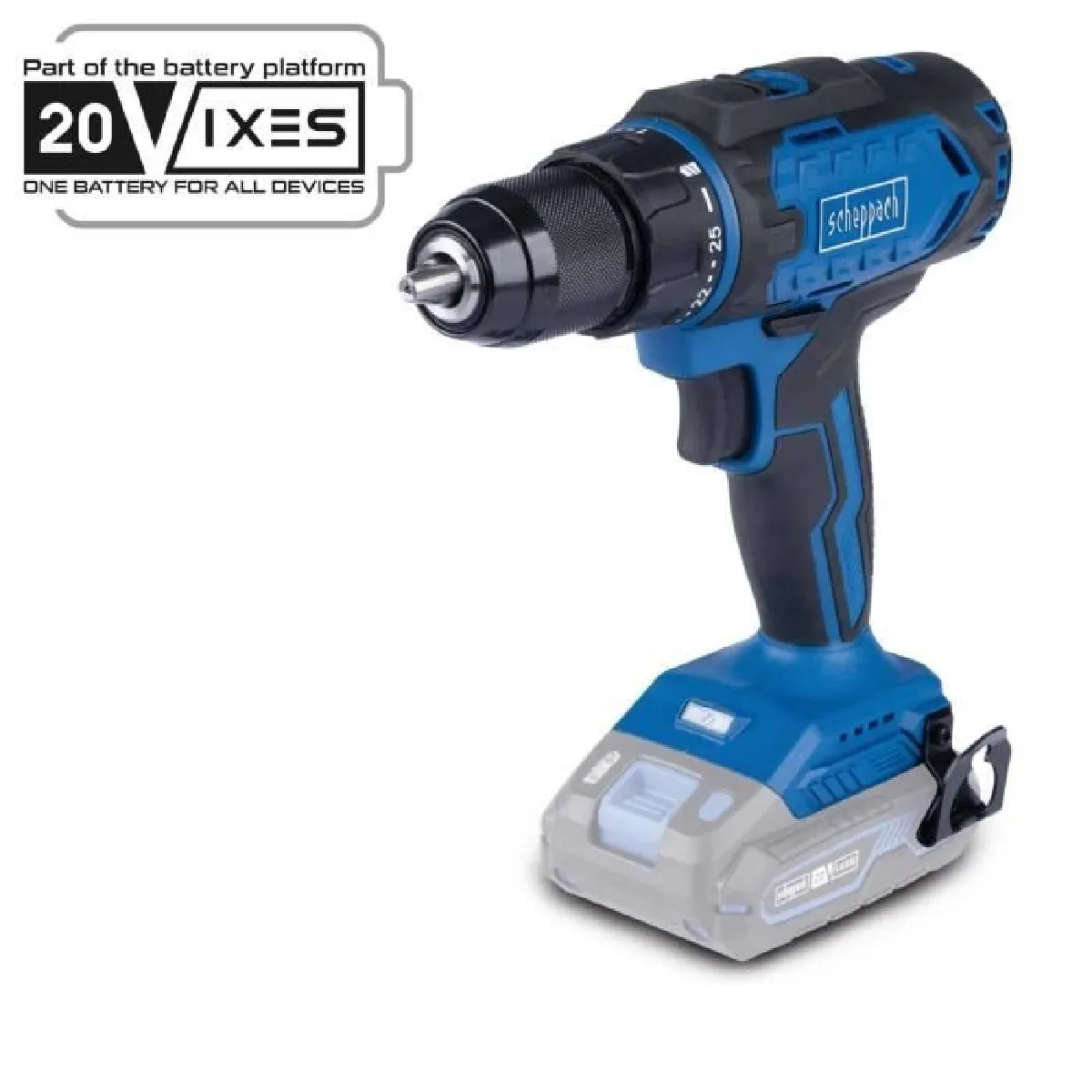 Pack Perceuse visseuse sans fil C DD45 X 45 Nm mandrin 13mm SCHEPPACH 20V IXES + 2 batterie 2Ah + chargeur - vue 2