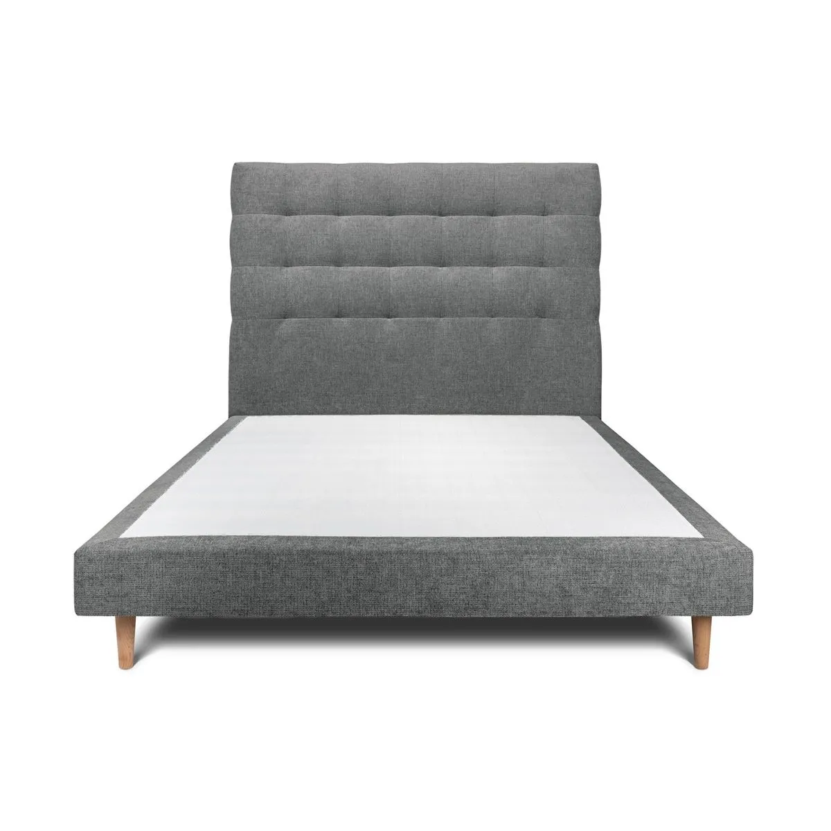 Sommeil de plomb Lit capitonné 2 places - Gris anthracite