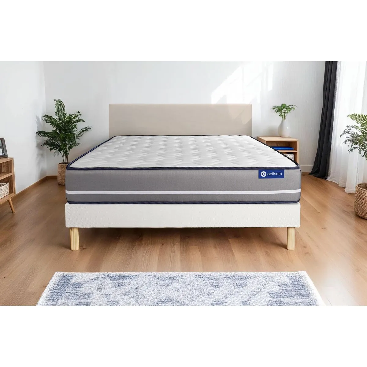ACTISOM  ACTIFLEX Pur 200x200 cm - Sommier Kit Blanc