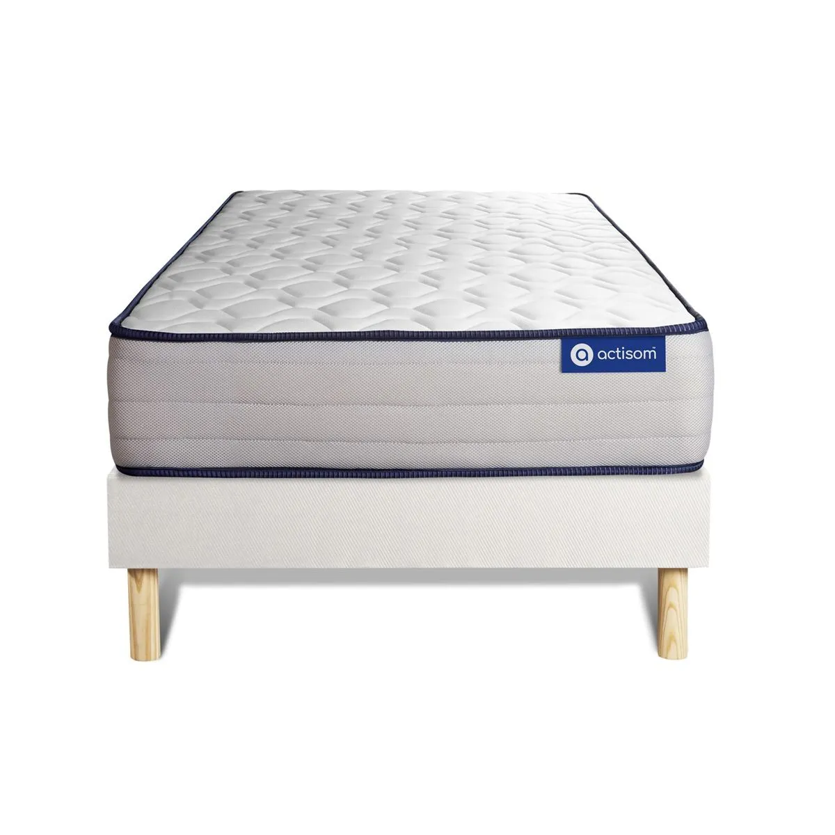 Non Communiqué Blanc Ensemble Matelas Latex Et Mémoire De Forme Actilatex Form 80X200 Cm 5Zones De Confort + Sommier Kit - Image 3