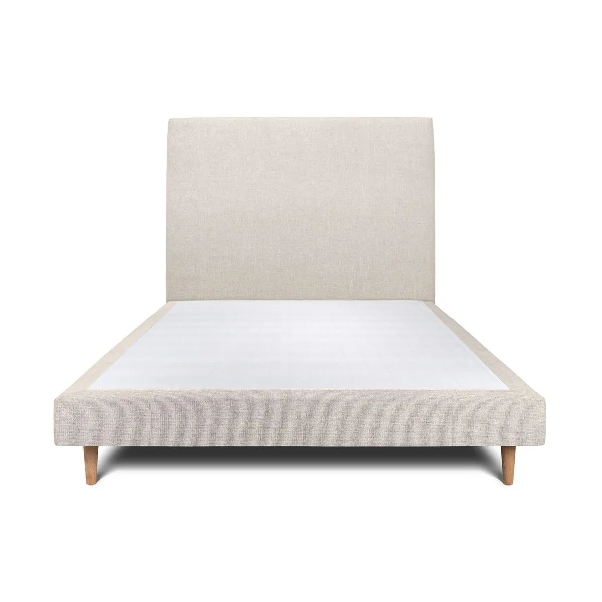 Sommeil de plomb Lit double sommier tapissier - Beige