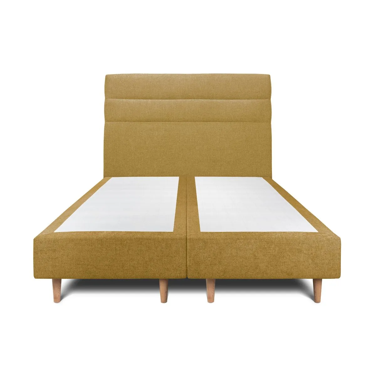 Sommeil de plomb Lit 2 places tapissier - Jaune