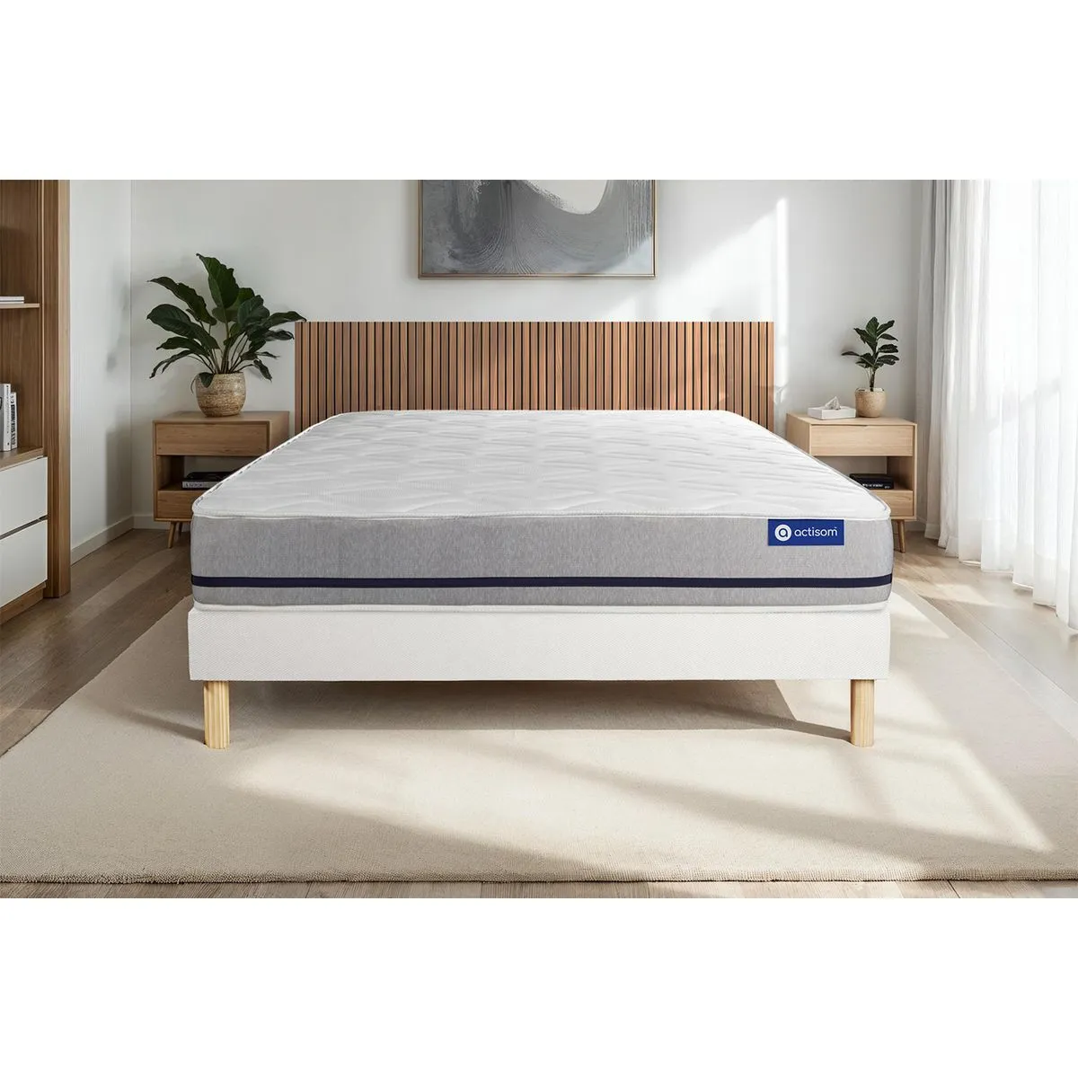 ACTISOM Matelas + sommier 140x200 m&eacute;moire de forme  - Actimemo soft