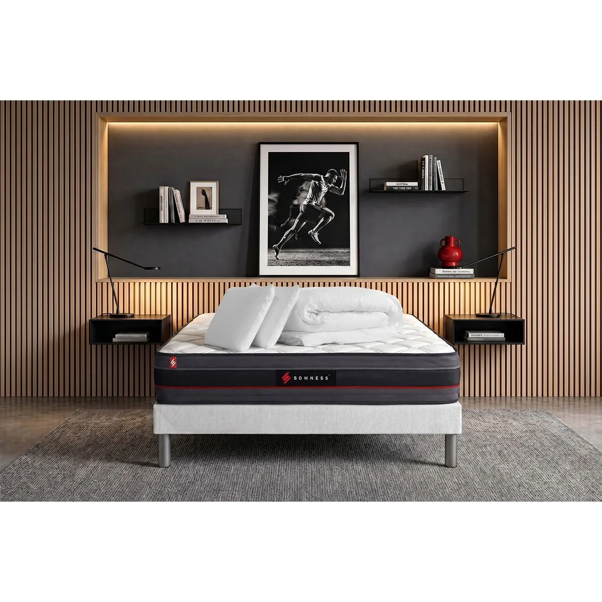 SOMNESS REGEN 180x200 - Sommier Kit Blanc