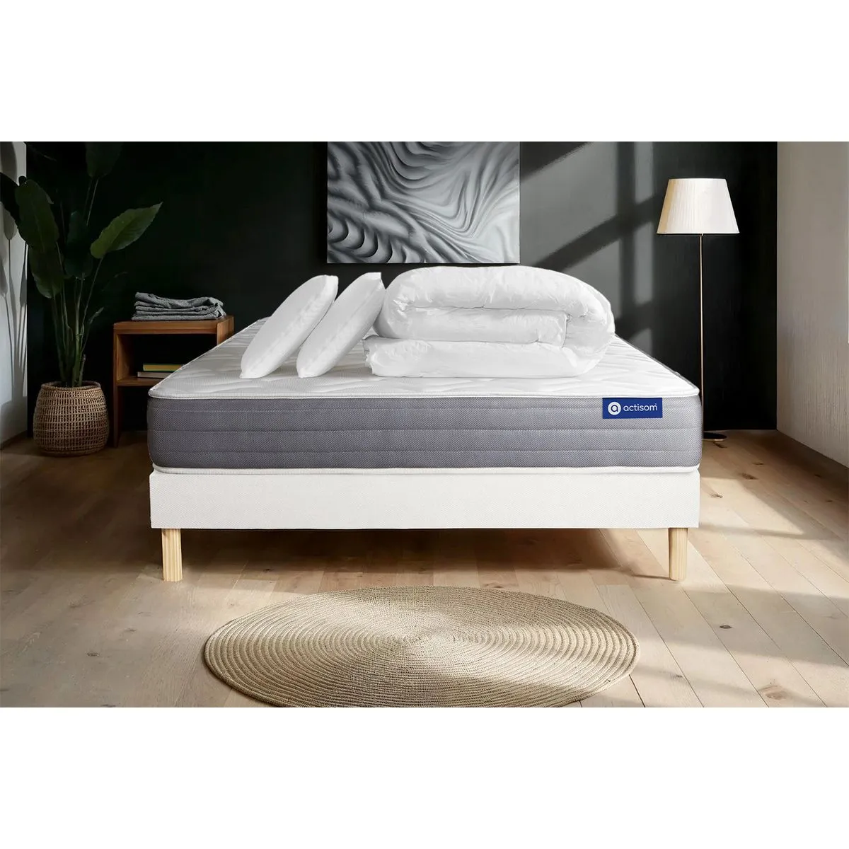 Actisom - Ensemble Matelas et Sommier - Actimemo Dream - Mousse à mémoire de forme - 140x190 cm - Image 3