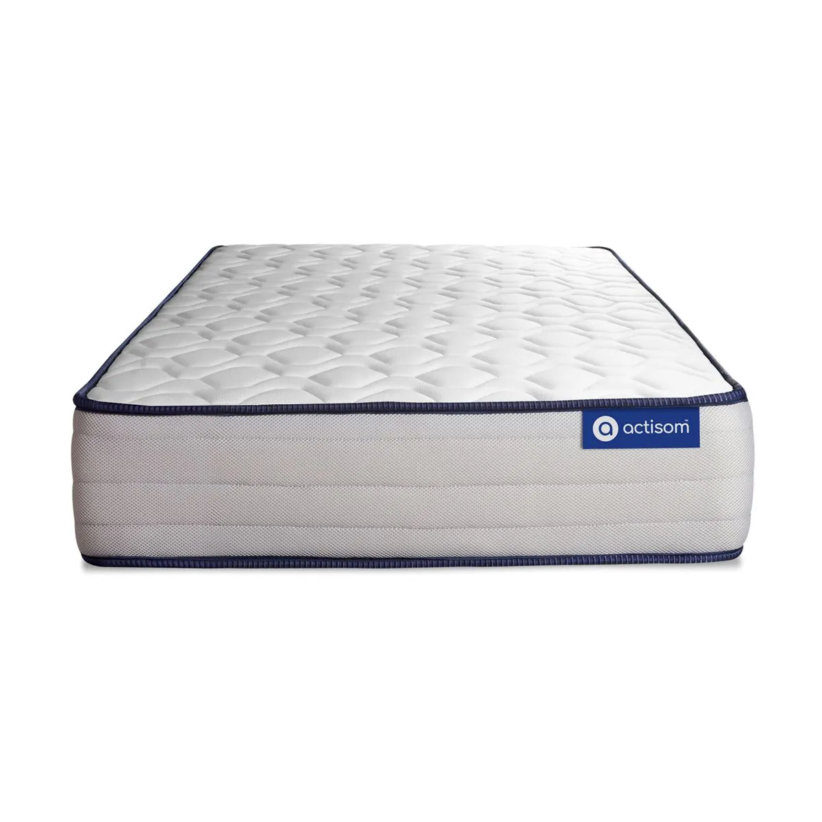Actisom ensemble matelas + sommier latex mémoire de forme - Blanc