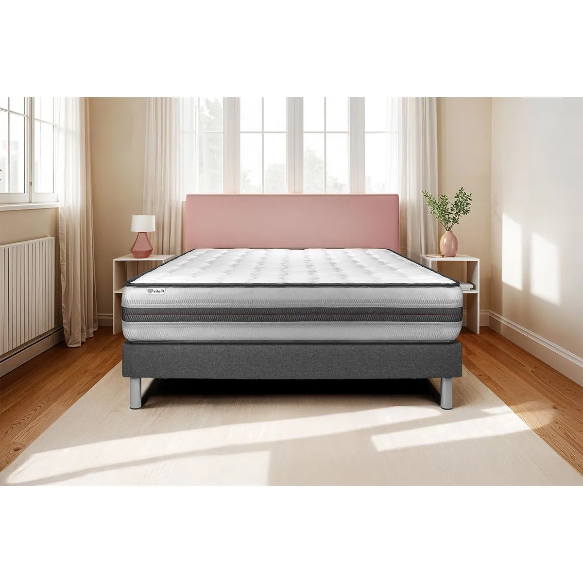 VITALIT VITALPOWER RECOVER - Ressort et m&eacute;moire de forme - 200 x 200 cm