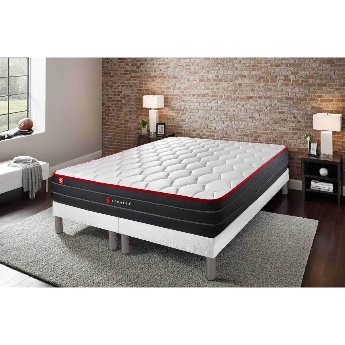 SOMNESS  Matelas Boost 200x200 + Sommier