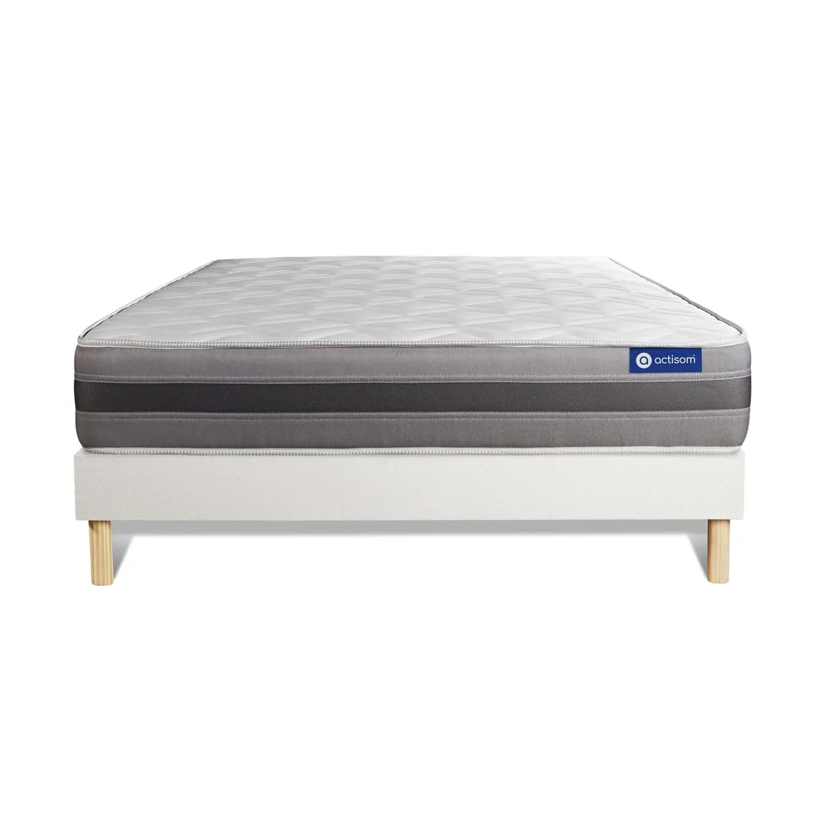 ACTISOM Ensemble ACTIMEMO RELAX mémoire de forme 120x190 + sommier blanc