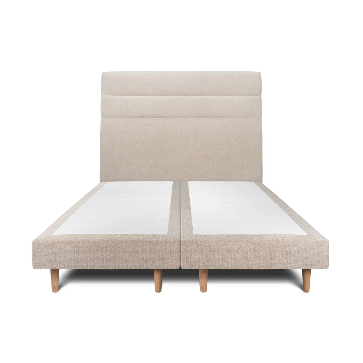 Sommeil de plomb Lit 2 places sommier tapissier - Beige