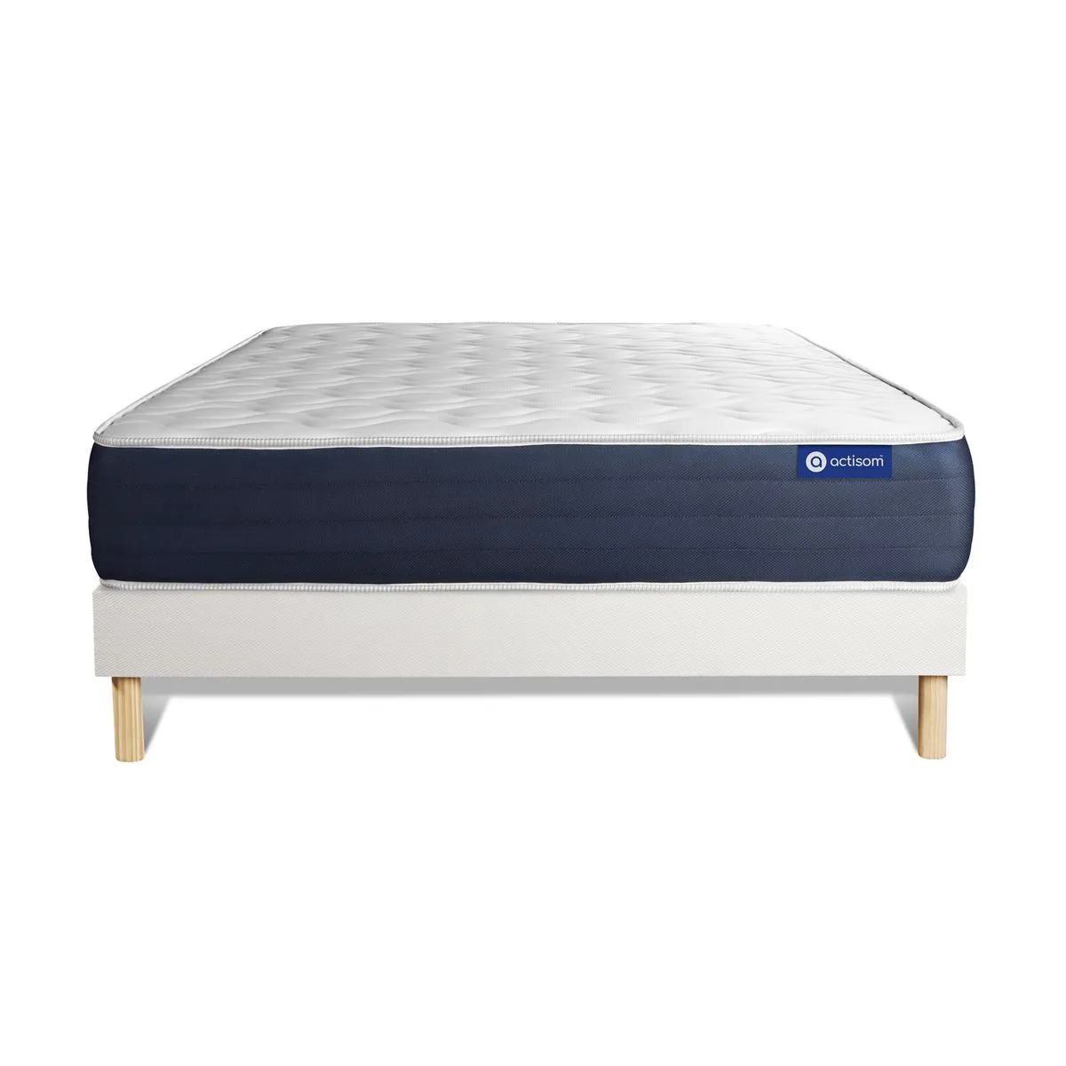 Actisom - Ensemble Matelas et Sommier - Mémoire de Forme - 120x190 cm - Blanc - Image 3